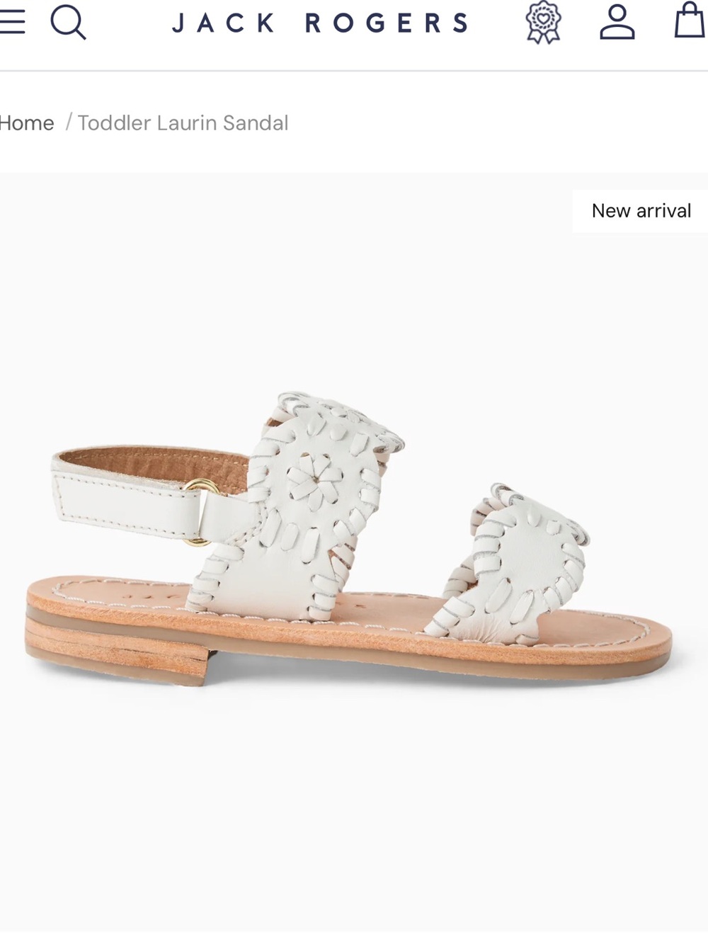 Jack Rogers toddler Lauren flat sandal